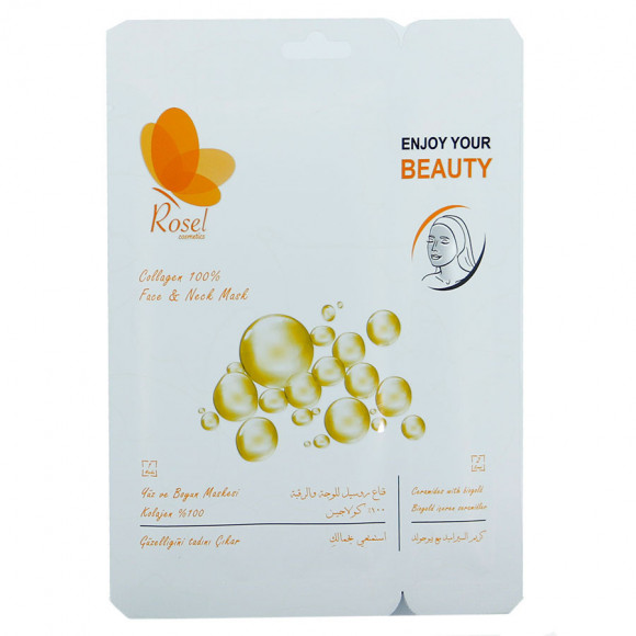 Маски для лица Rosel Cosmetics Face Mask Collagen 100%
