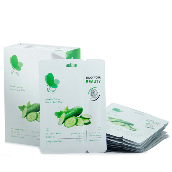 Маски для лица Rosel Cosmetics Face & Neck Mask Cucumber Extract