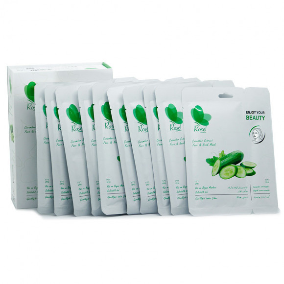 Маски для лица Rosel Cosmetics Face & Neck Mask Cucumber Extract