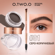 Восковой гель для бровей O.TWO.O, 2 в 1 SC069 #01 Серо-коричневый Восковой гель для бровей O.TWO.O, 2 в 1 SC069 #01 Серо-коричневый