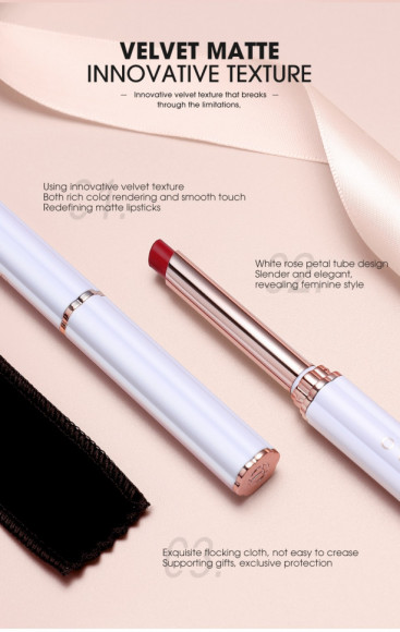 Матовая губная помада O.TWO.O арт. SC016 №7 (Retro Red) 0.95 g.