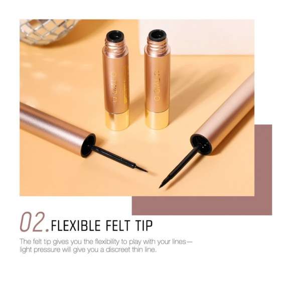 Жидкая подводка для глаз O.TWO.O Rose Gold waterproof 5 ml (арт. N9084B) Жидкая подводка для глаз O.TWO.O Rose Gold waterproof 5 ml (арт. N9084B)