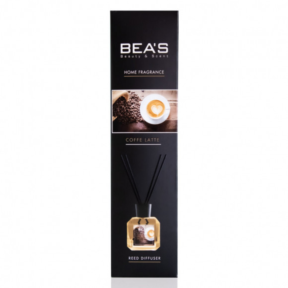 Ароматический диффузор с палочками Beas Coffe Latte - Кофе латте 120 ml