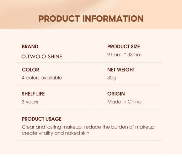 Жидкая основа для макияжа O.TWO.O арт. SE002 #1 30 g.