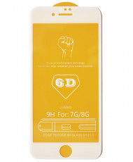 Защитное стекло 6D 9H Glass Pro для iPhone 7 - белый