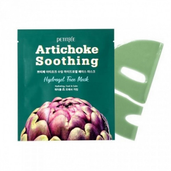 Противоотёчная маска с артишоком Petitfee Artichoke Soothing Hydrogel Face Mask 32г