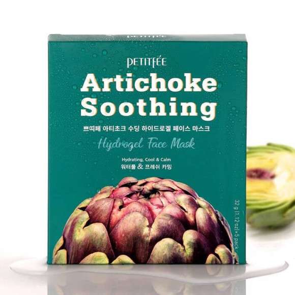 Противоотёчная маска с артишоком Petitfee Artichoke Soothing Hydrogel Face Mask 32г