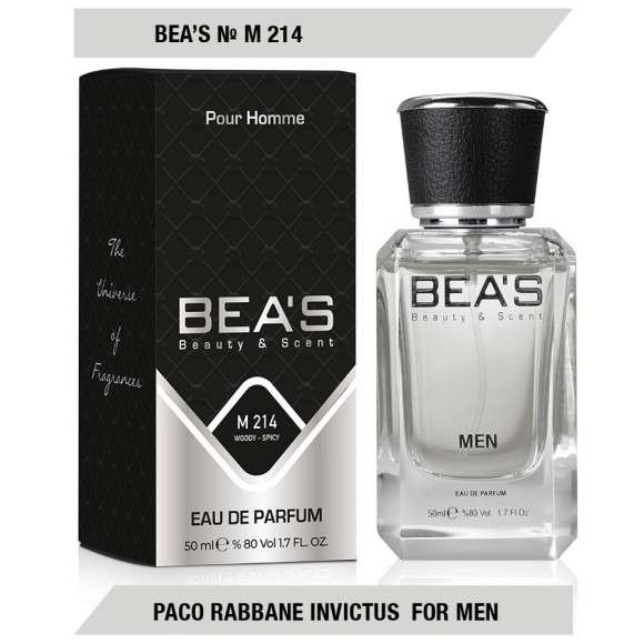 Парфюм Beas Paco Rabanne Invictus 50 ml арт. M 214 Парфюм Beas Paco Rabanne Invictus 50 ml арт. M 214