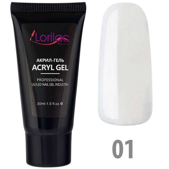 Акрил гель Lorilac 30 ml. арт. 1 (прозрачный)