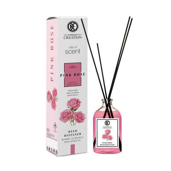 Аромадиффузор с палочками Kreasyon Reed Diffuser Pink Rose 115 ml